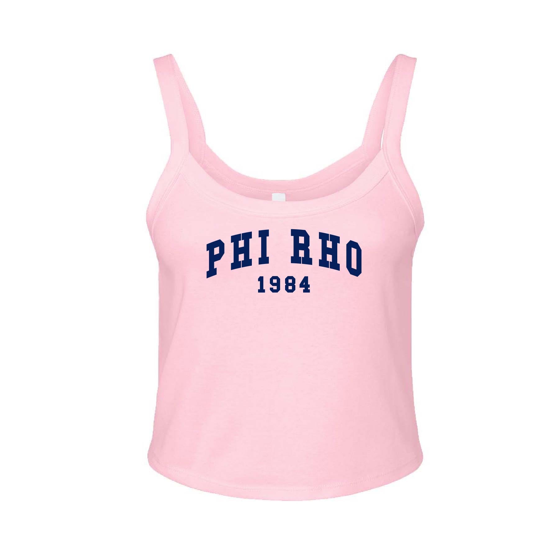 Ali & Ariel Light Pink Collegiate Tank Top Phi Sigma Rho / XS