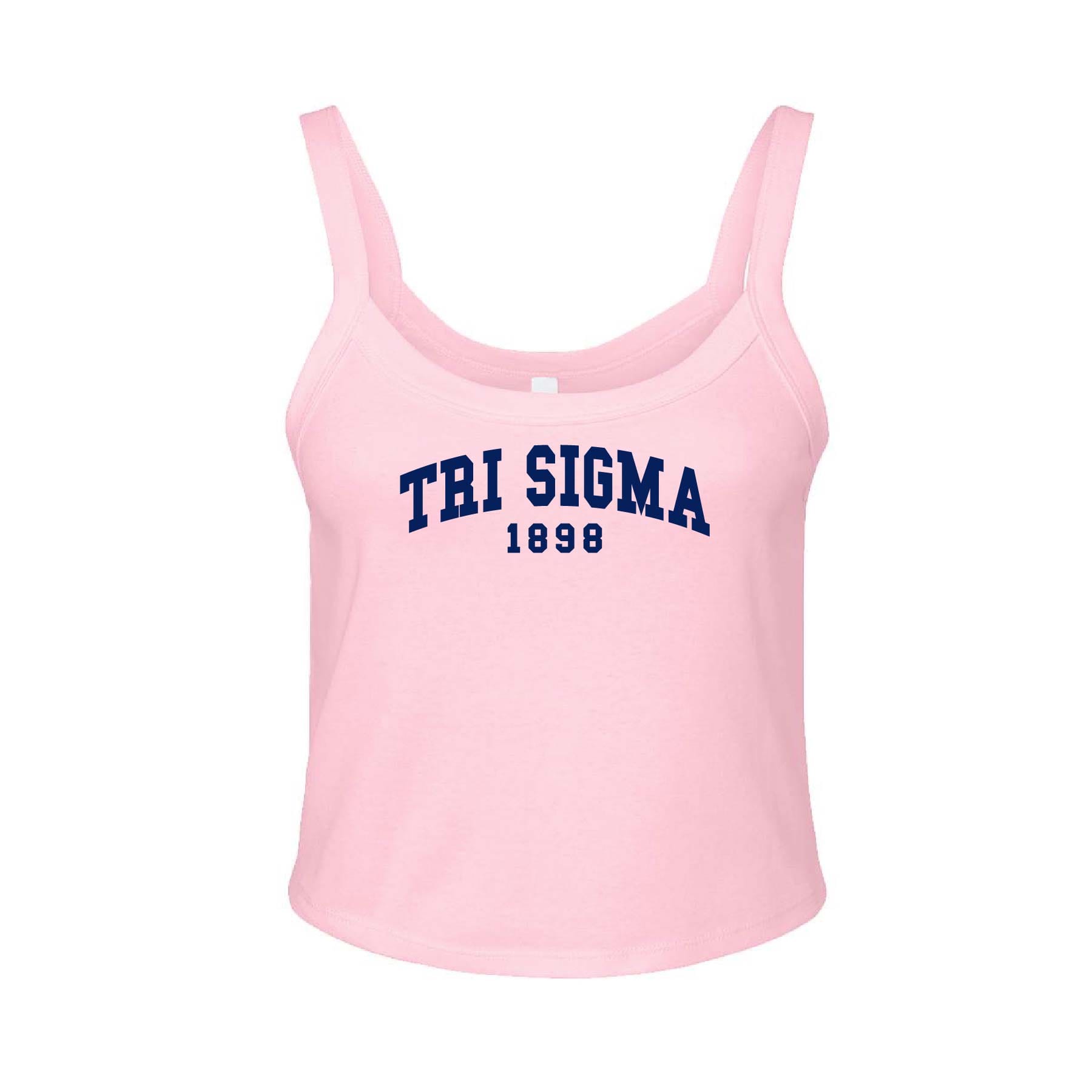 Ali & Ariel Light Pink Collegiate Tank Top Sigma Sigma Sigma / XS