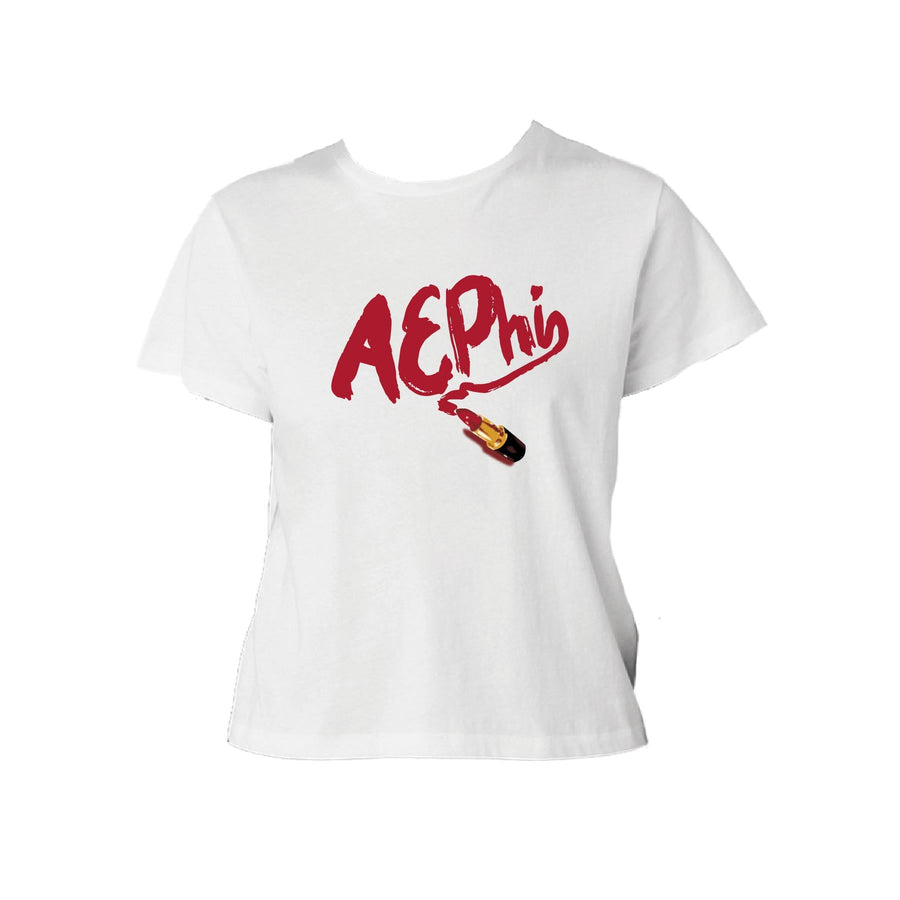 Ali & Ariel Lipstick Baby Tee Alpha Epsilon Phi / Small