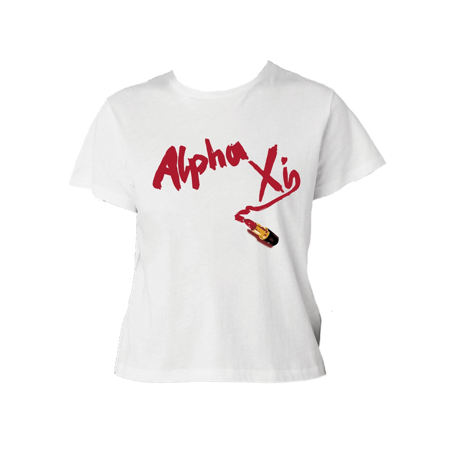 Ali & Ariel Lipstick Baby Tee Alpha Xi Delta / Small