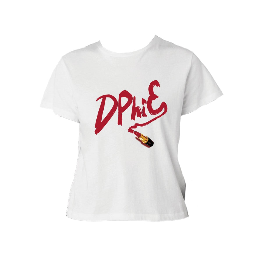 Ali & Ariel Lipstick Baby Tee Delta Phi Epsilon / Small