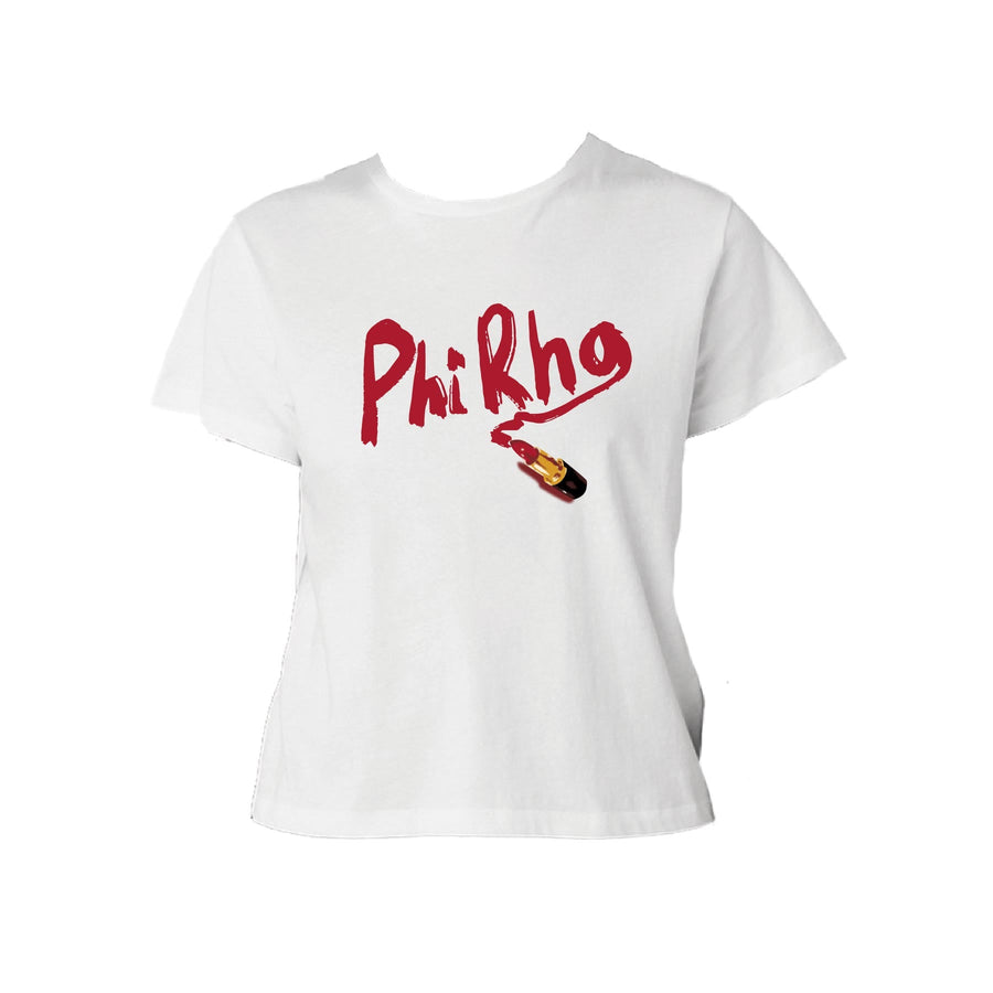 Ali & Ariel Lipstick Baby Tee Phi Sigma Rho / Small