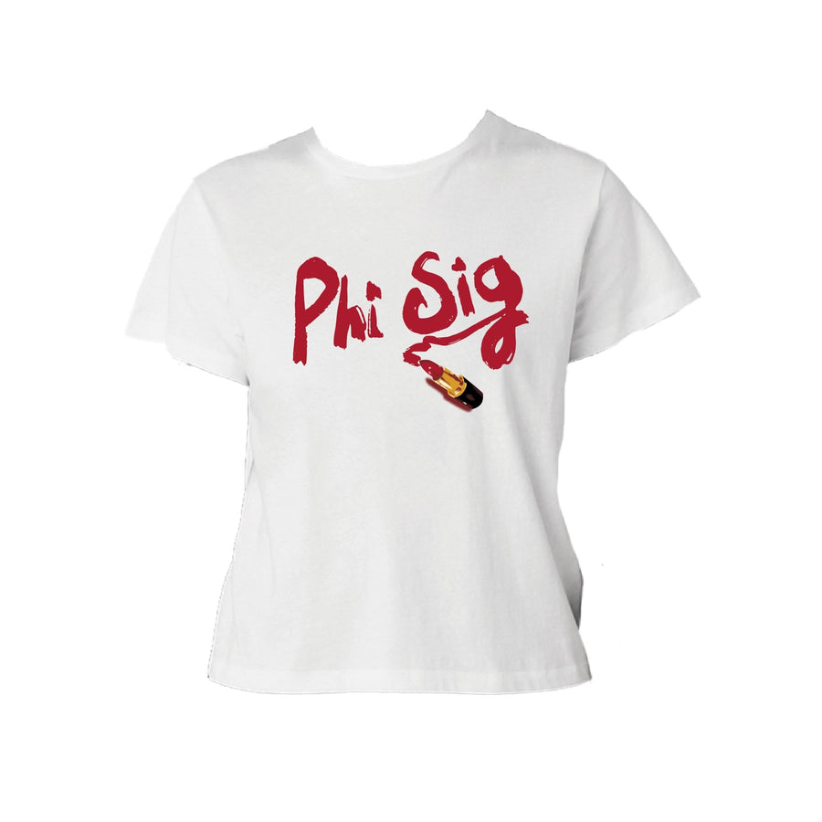 Ali & Ariel Lipstick Baby Tee Phi Sigma Sigma / Small