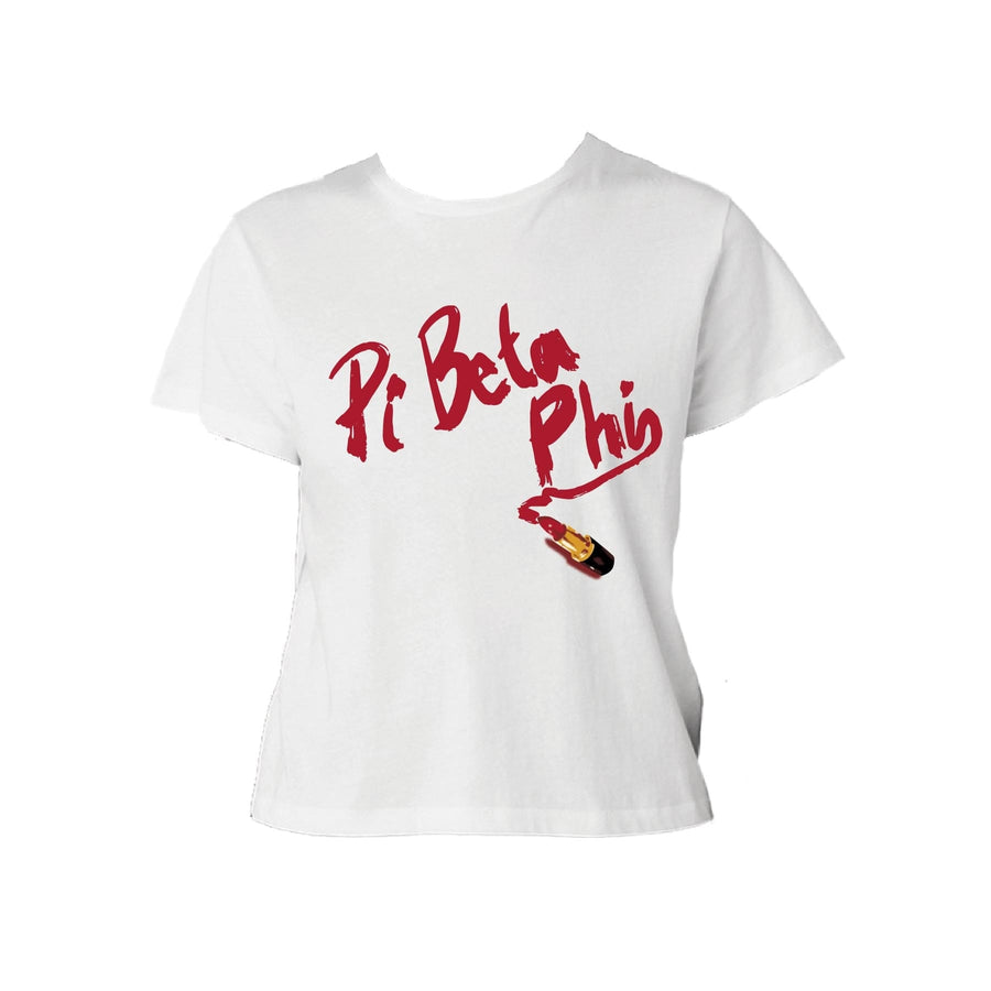 Ali & Ariel Lipstick Baby Tee Pi Beta Phi / Small