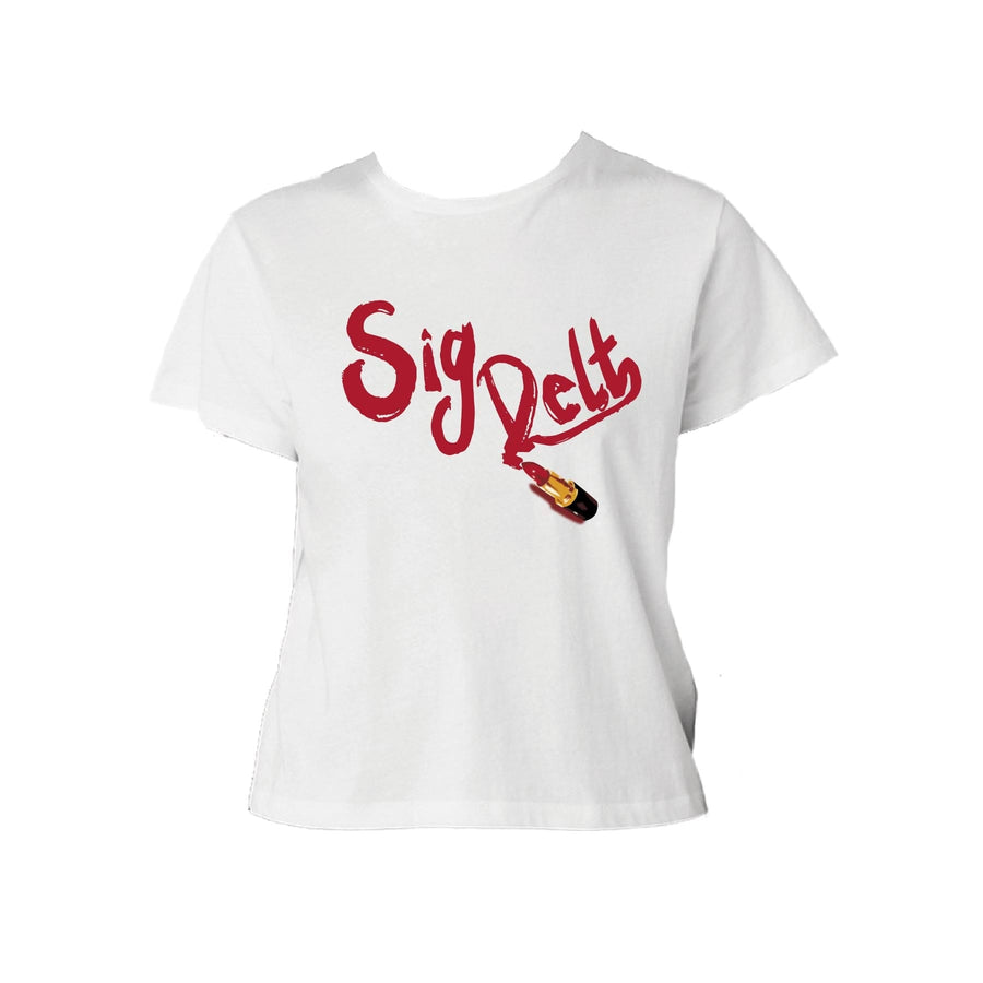 Ali & Ariel Lipstick Baby Tee Sigma Delta Tau / Small