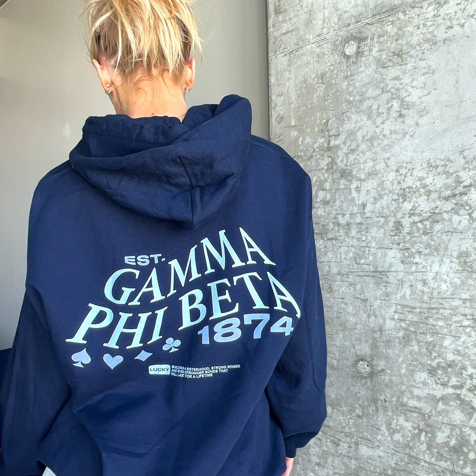 Ali & Ariel Lucky Navy Hoodie