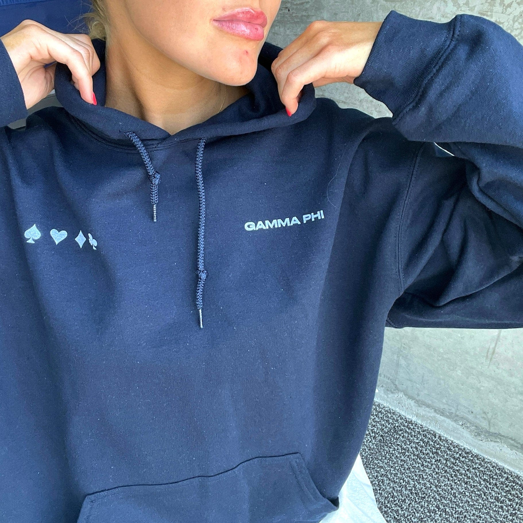 Ali & Ariel Lucky Navy Hoodie