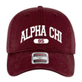 Ali & Ariel Maroon Collegiate Sports Dad Hat Alpha Chi Omega