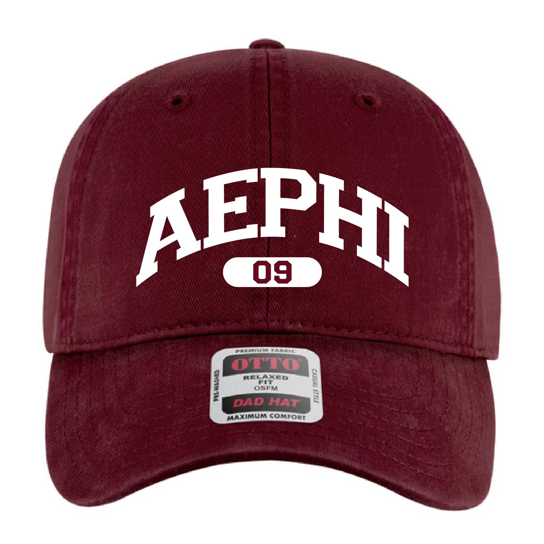 Ali & Ariel Maroon Collegiate Sports Dad Hat Alpha Epsilon Phi