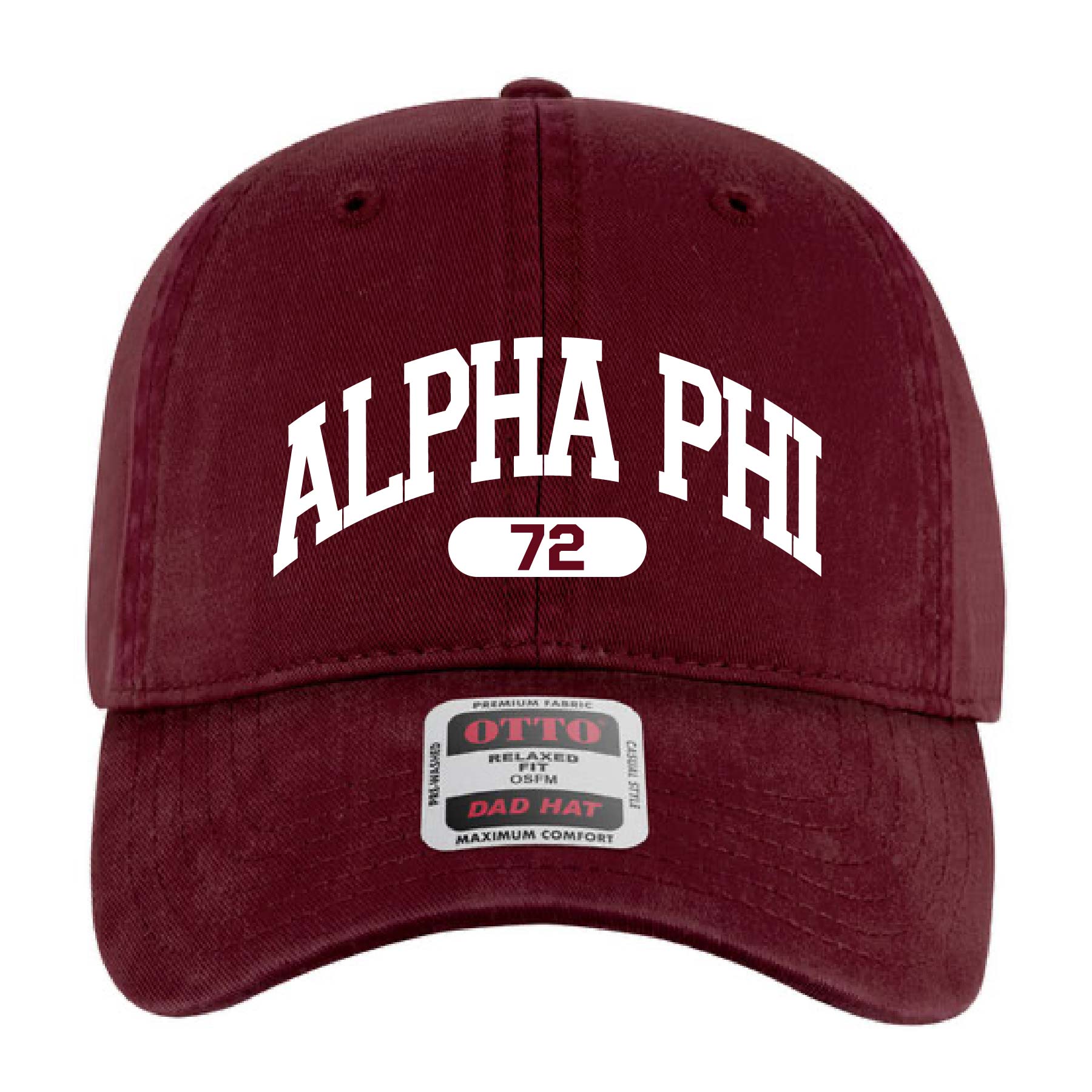 Ali & Ariel Maroon Collegiate Sports Dad Hat Alpha Phi