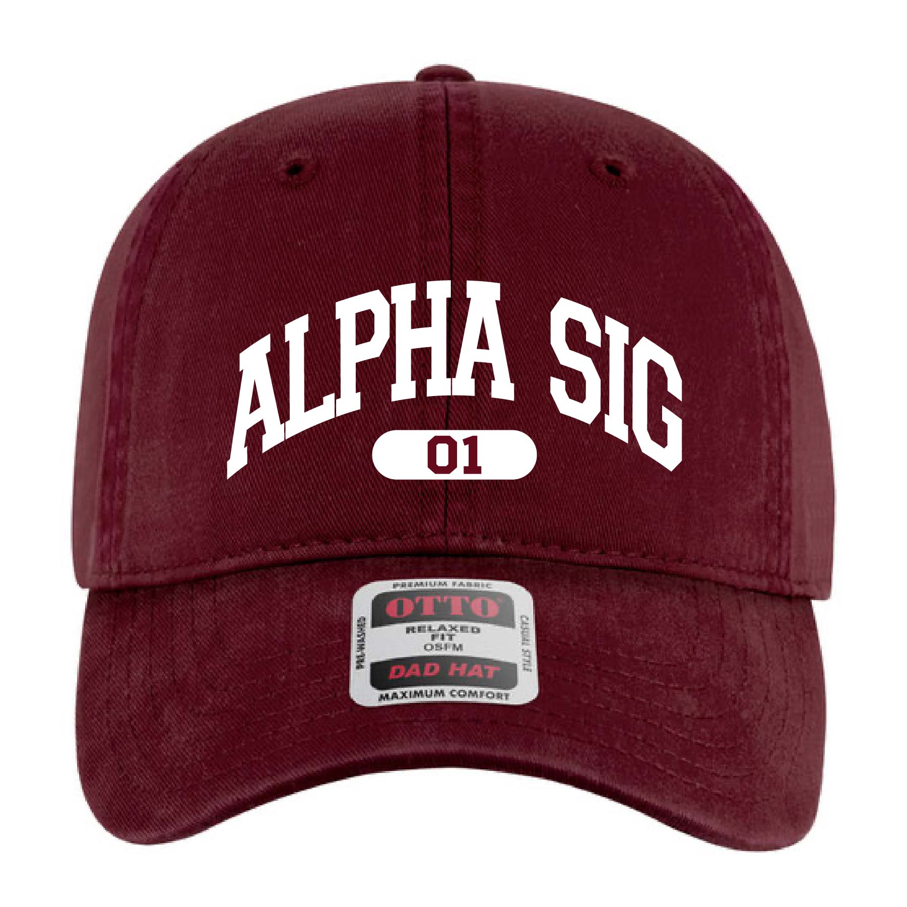 Ali & Ariel Maroon Collegiate Sports Dad Hat Alpha Sigma Alpha