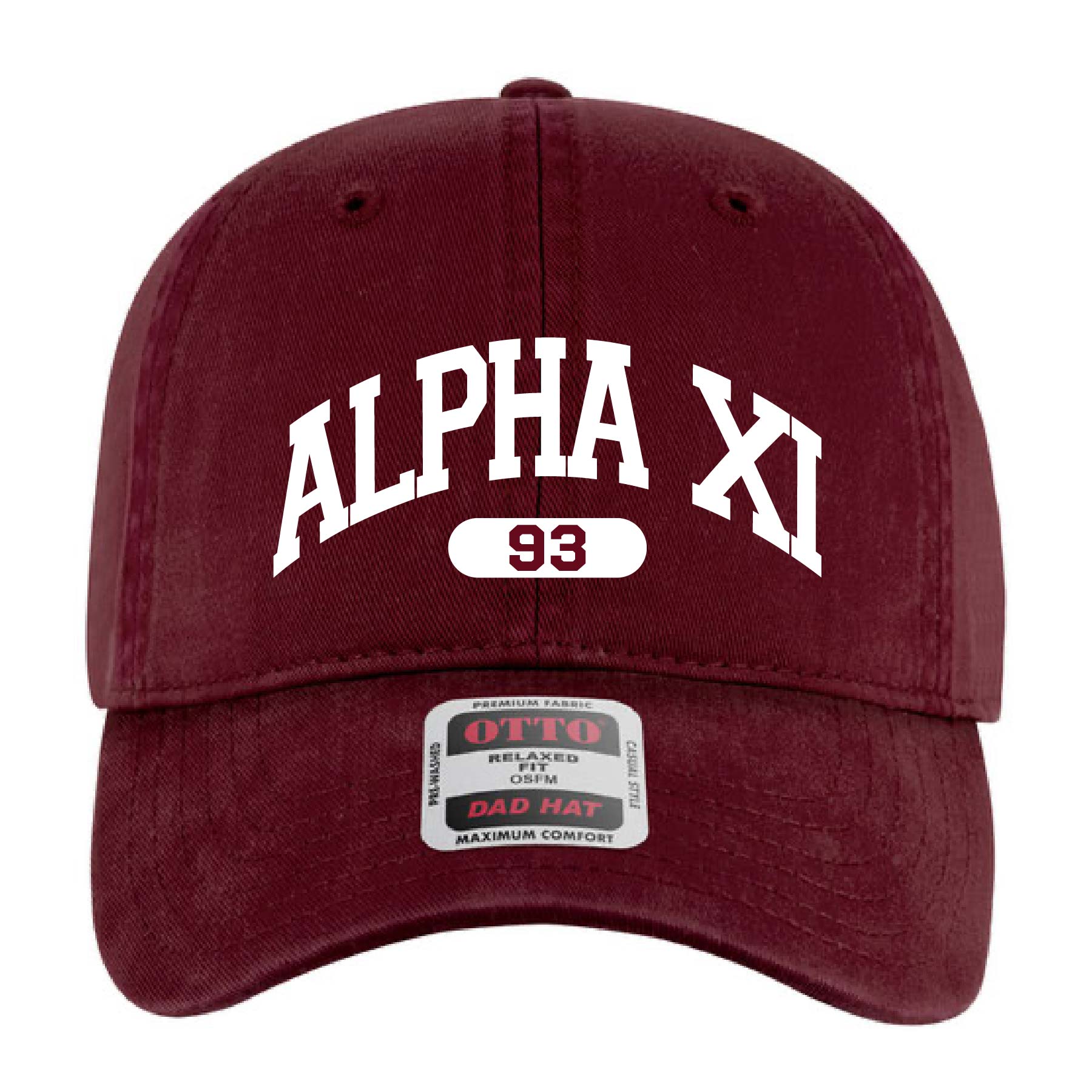 Ali & Ariel Maroon Collegiate Sports Dad Hat Alpha Xi Delta
