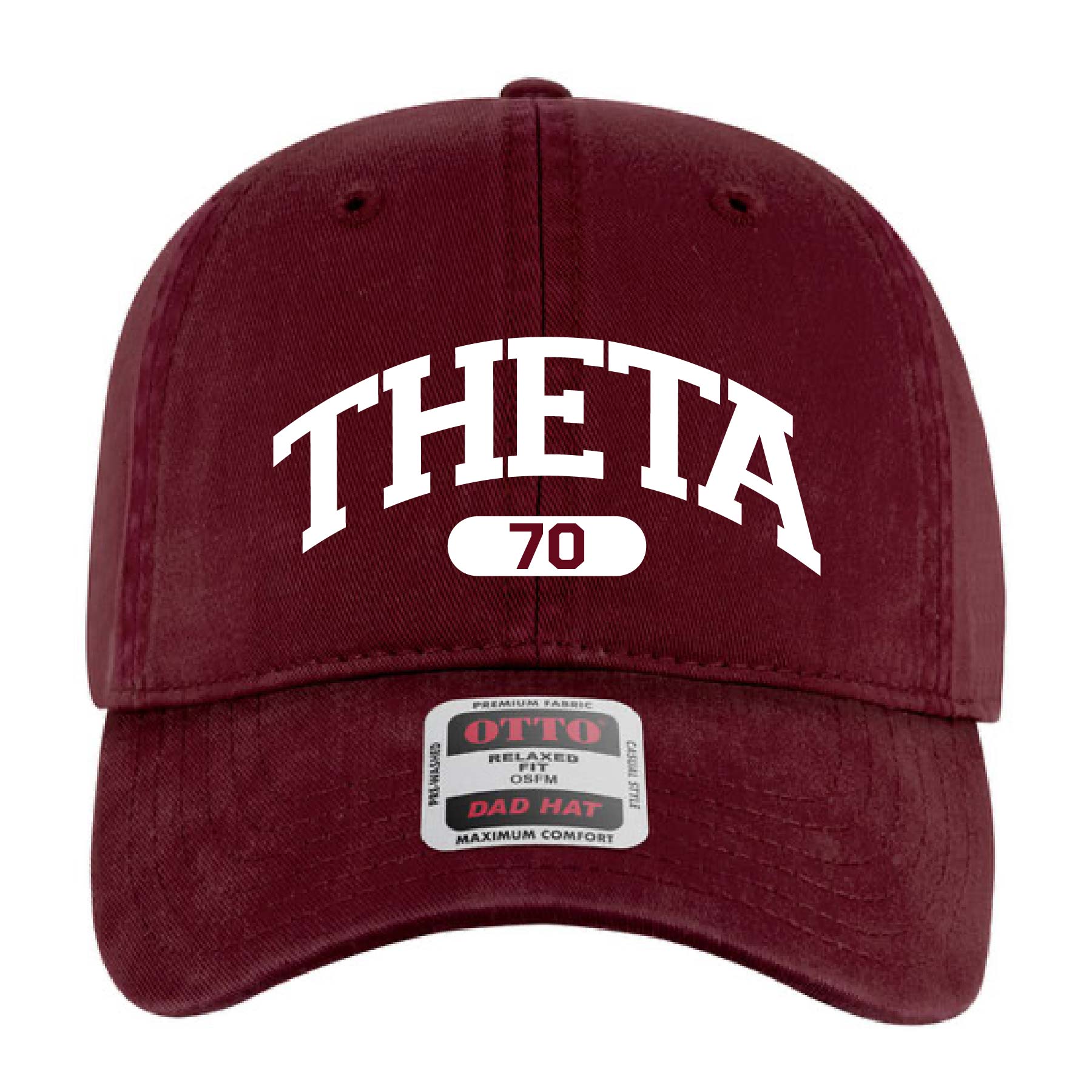 Ali & Ariel Maroon Collegiate Sports Dad Hat Kappa Alpha Theta