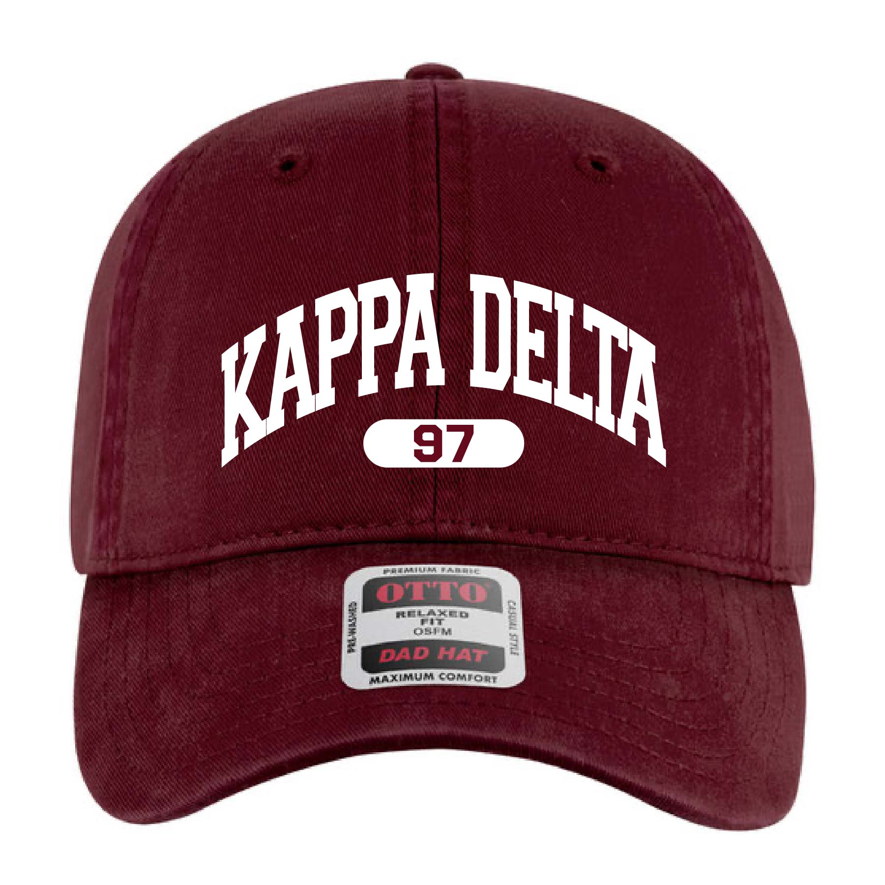 Ali & Ariel Maroon Collegiate Sports Dad Hat Kappa Delta