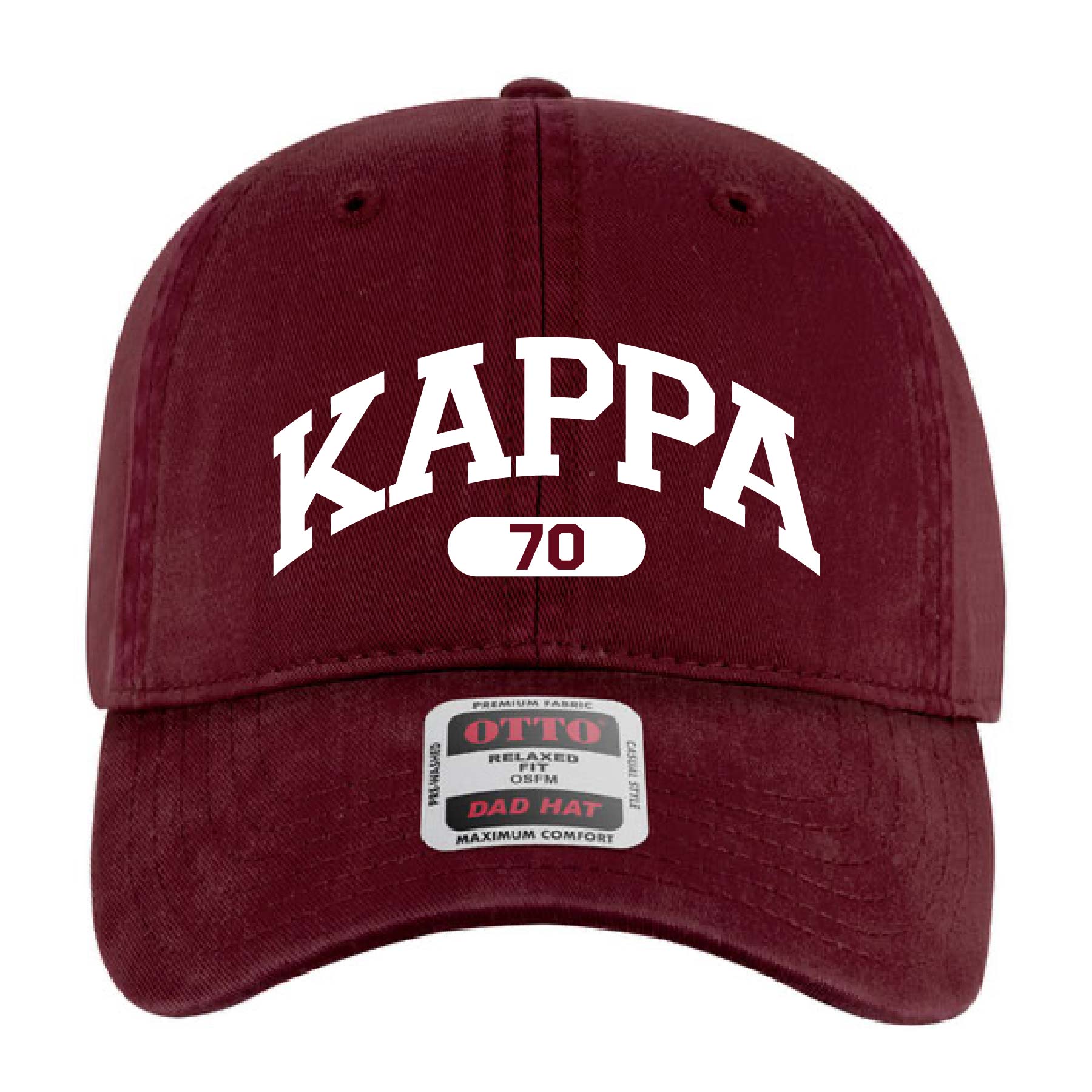 Ali & Ariel Maroon Collegiate Sports Dad Hat Kappa Kappa Gamma