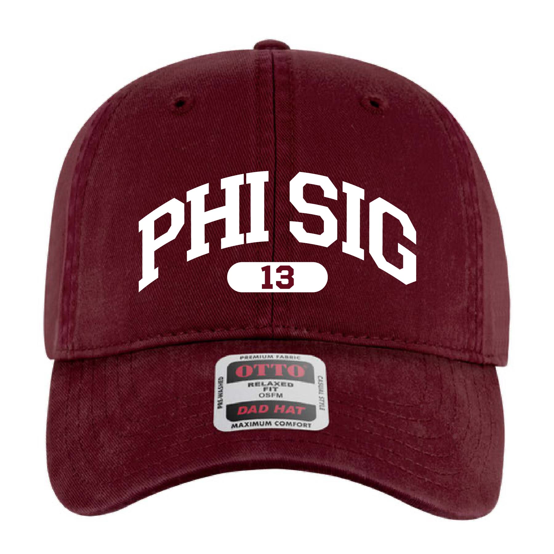 Ali & Ariel Maroon Collegiate Sports Dad Hat Phi Sigma Sigma