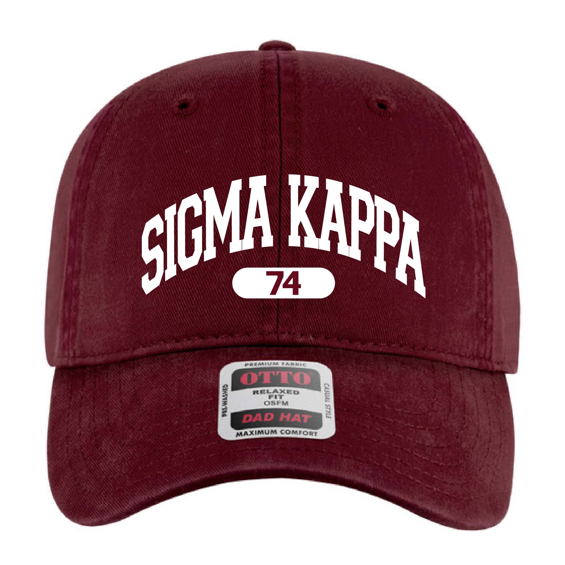 Ali & Ariel Maroon Collegiate Sports Dad Hat Sigma Kappa