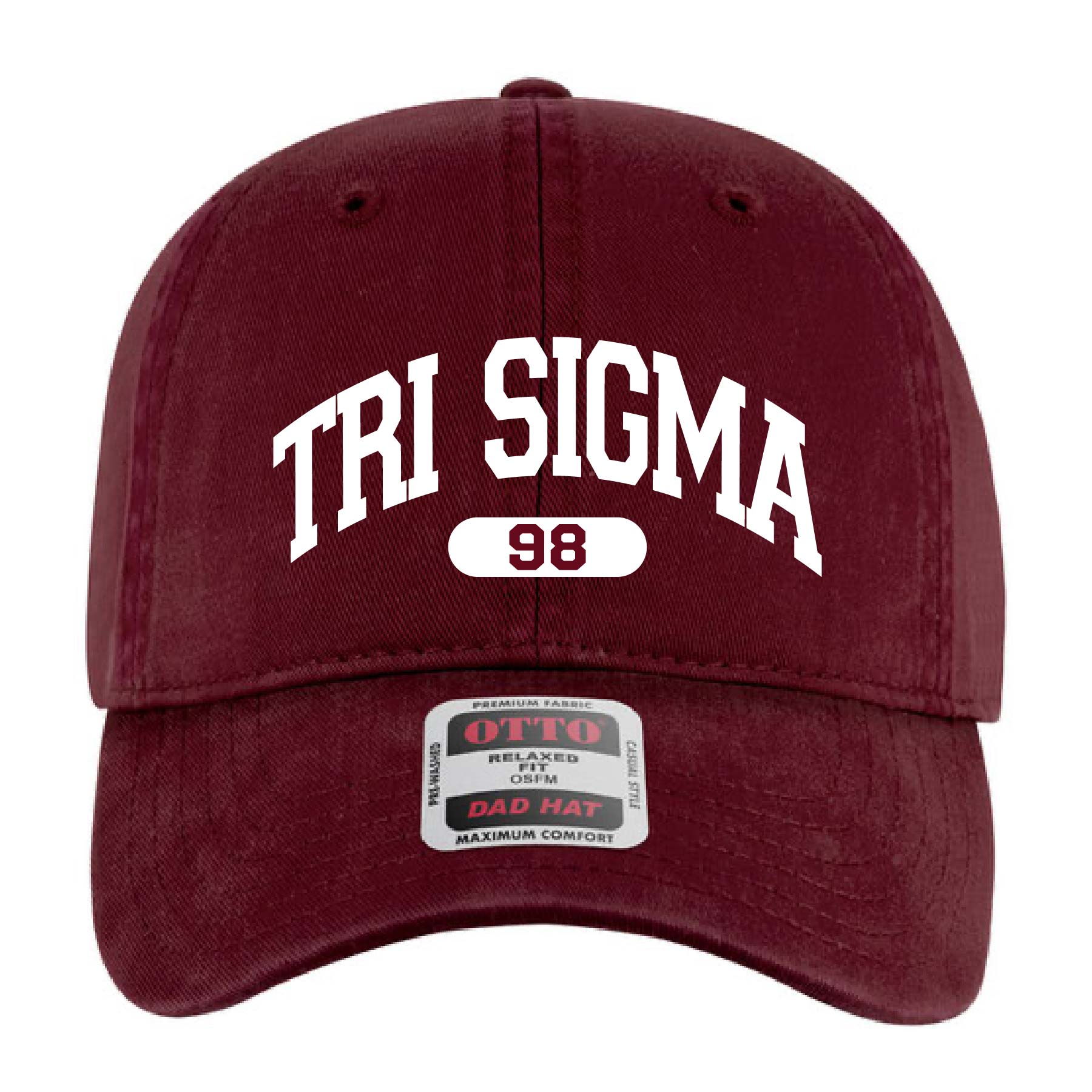 Ali & Ariel Maroon Collegiate Sports Dad Hat Sigma Sigma Sigma
