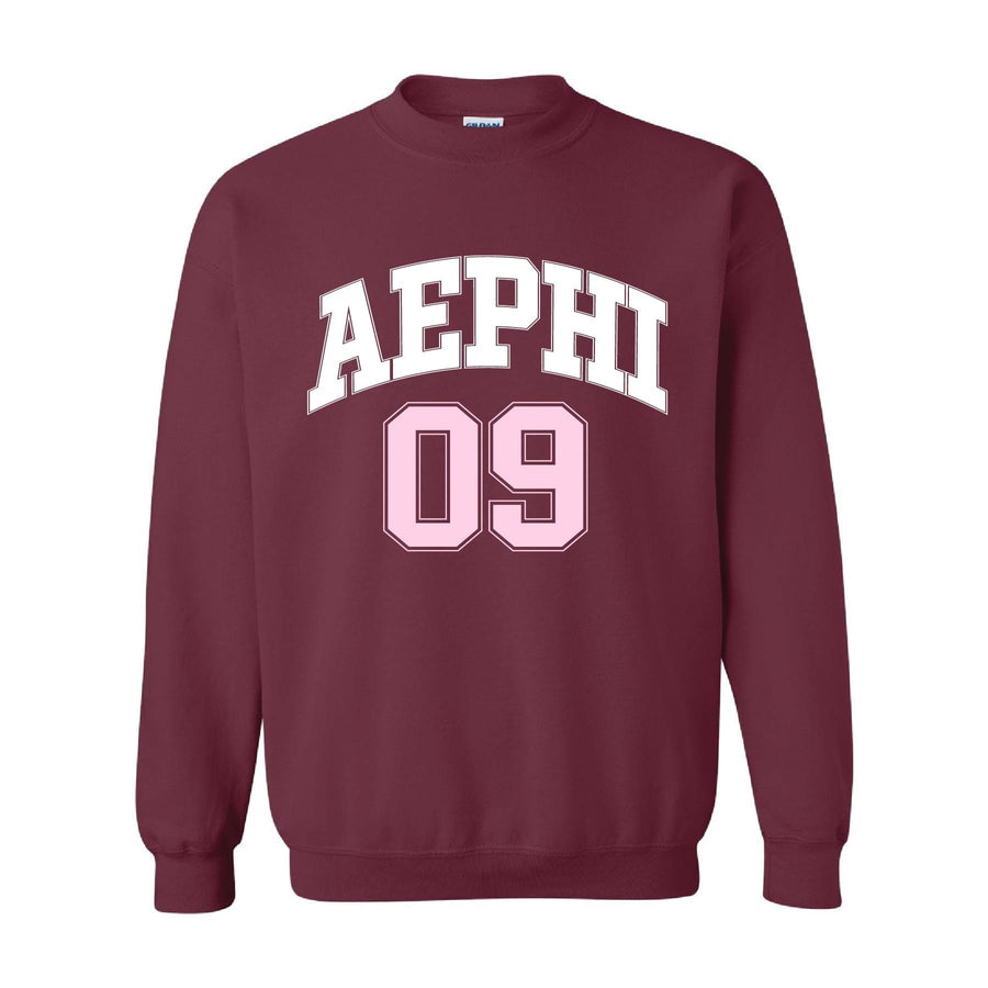 Ali & Ariel Maroon Crewneck Alpha Epsilon Phi / Medium