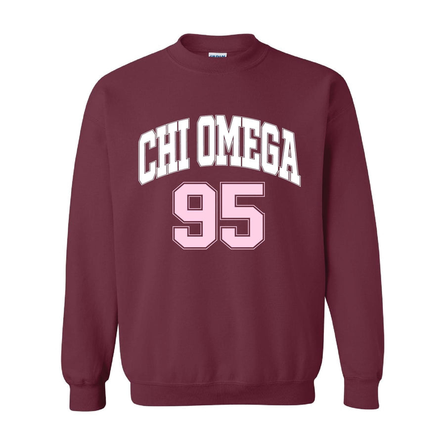 Ali & Ariel Maroon Crewneck Chi Omega / Medium