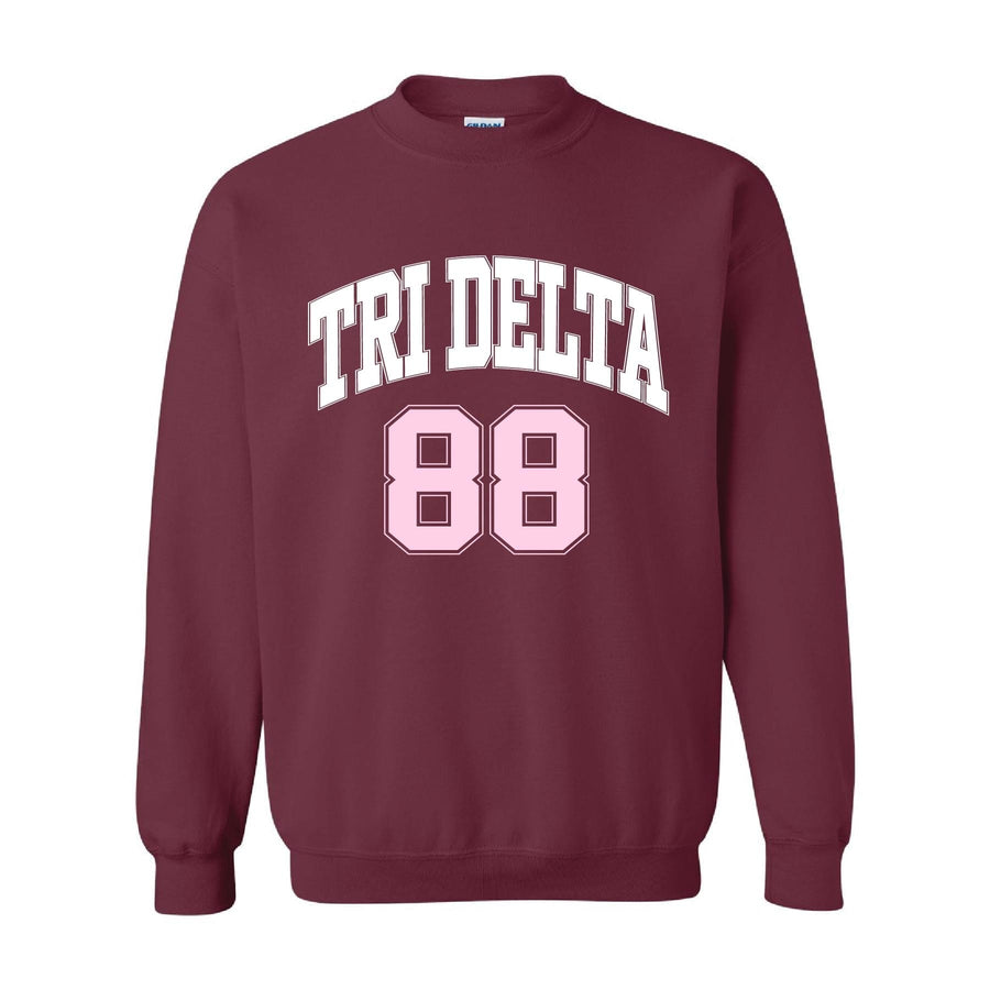 Ali & Ariel Maroon Crewneck Delta Delta Delta / Medium