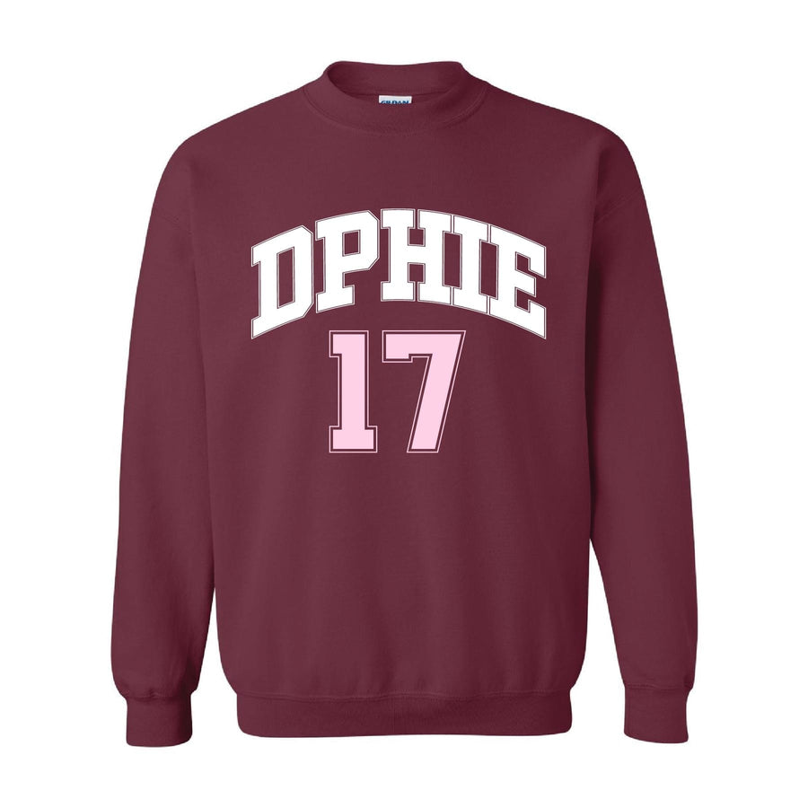 Ali & Ariel Maroon Crewneck Delta Phi Epsilon / Medium