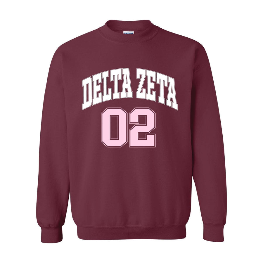 Ali & Ariel Maroon Crewneck Delta Zeta / Medium