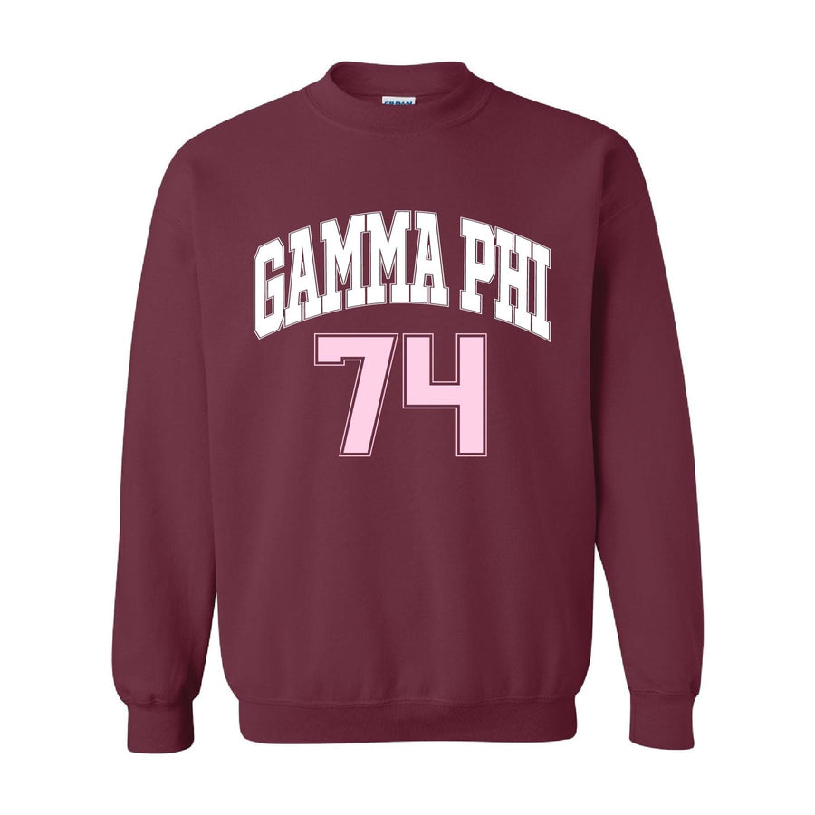 Ali & Ariel Maroon Crewneck Gamma Phi Beta / Medium