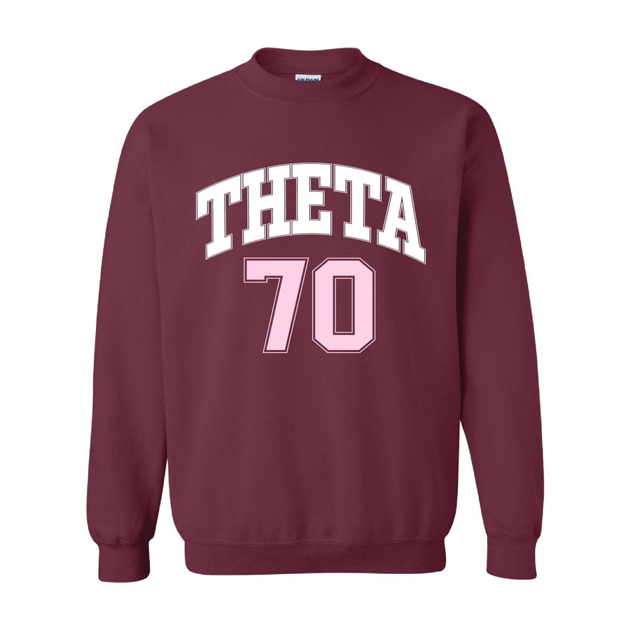 Ali & Ariel Maroon Crewneck Kappa Alpha Theta / Medium