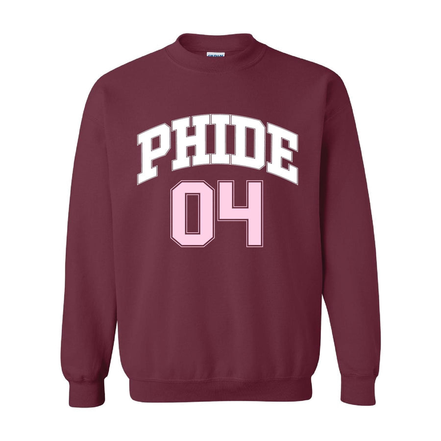 Ali & Ariel Maroon Crewneck Phi Delta Epsilon / Medium