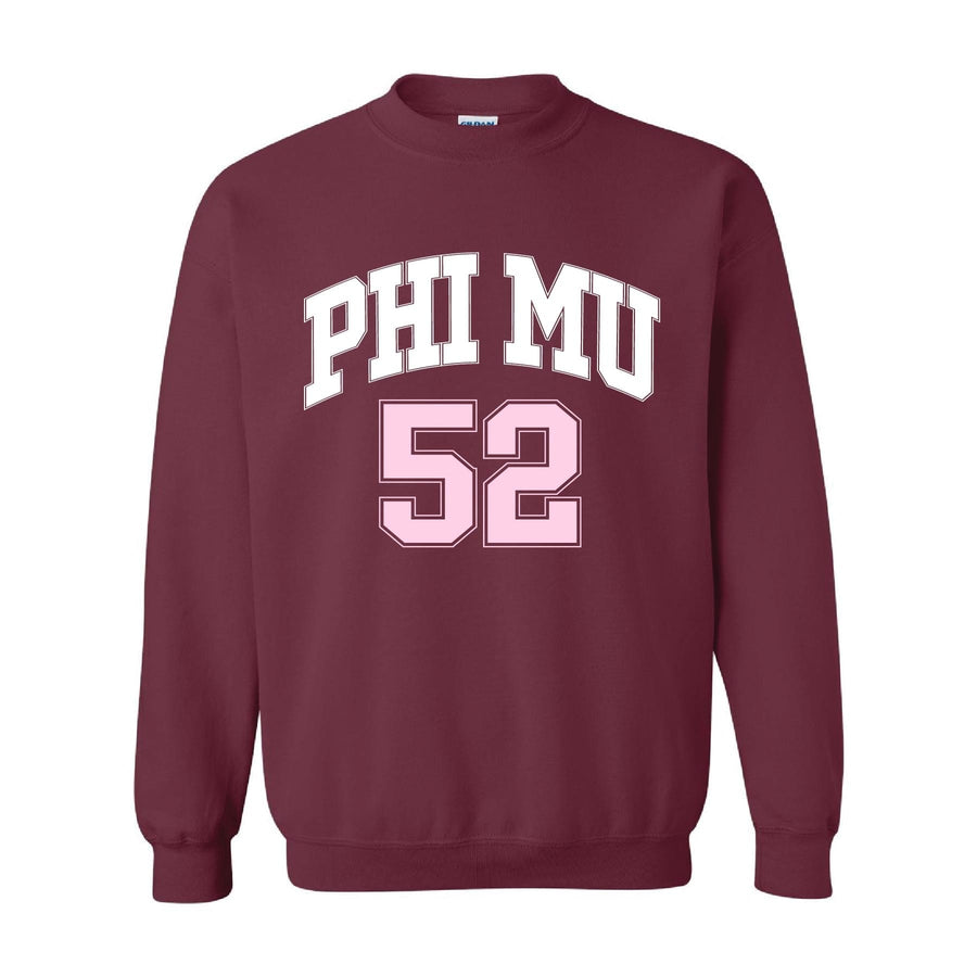 Ali & Ariel Maroon Crewneck Phi Mu / Medium