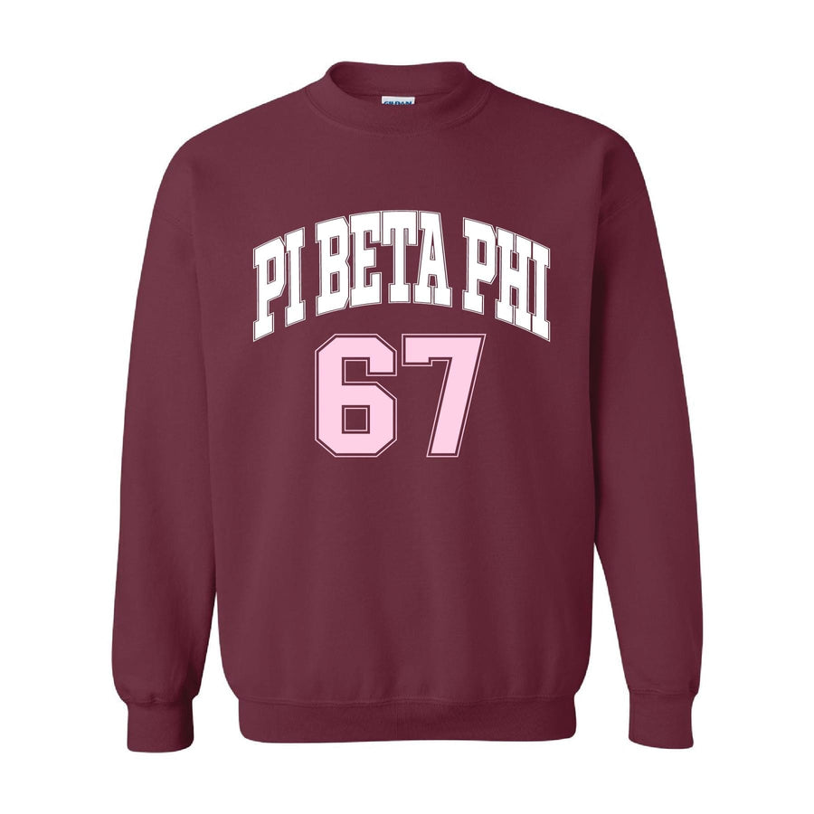 Ali & Ariel Maroon Crewneck Pi Beta Phi / Medium