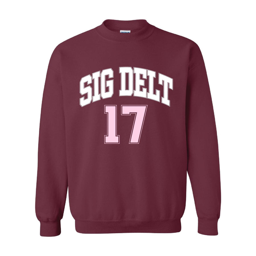 Ali & Ariel Maroon Crewneck Sigma Delta Tau / Medium