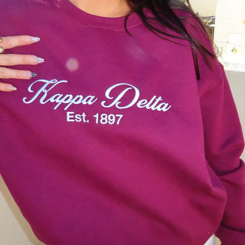 Ali & Ariel Maroon Embroidered Crewneck