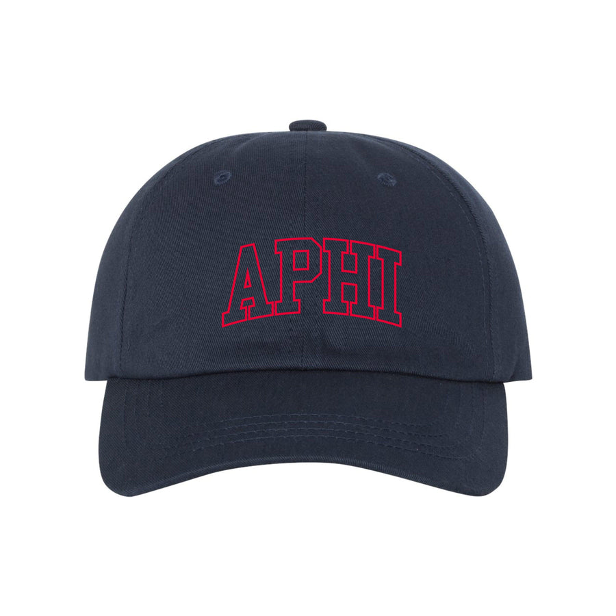 Ali & Ariel Navy Collegiate Dad Hat Alpha Phi