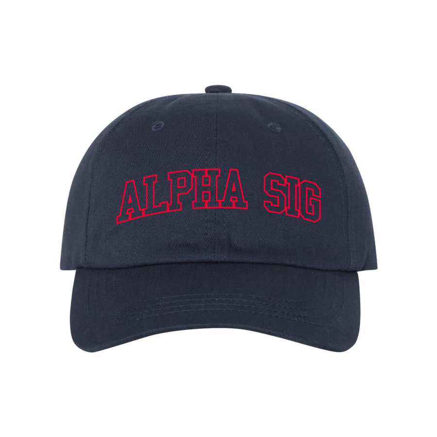 Ali & Ariel Navy Collegiate Dad Hat Alpha Sigma Alpha