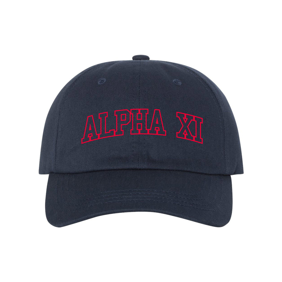 Ali & Ariel Navy Collegiate Dad Hat Alpha Xi Delta