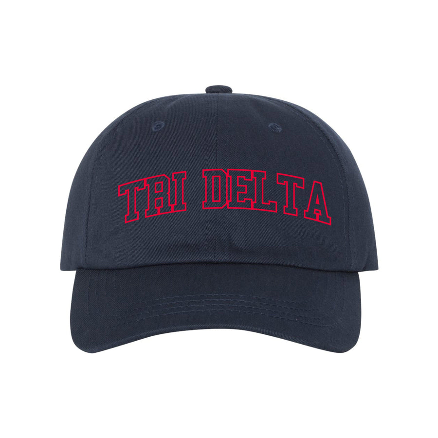 Ali & Ariel Navy Collegiate Dad Hat Delta Delta Delta