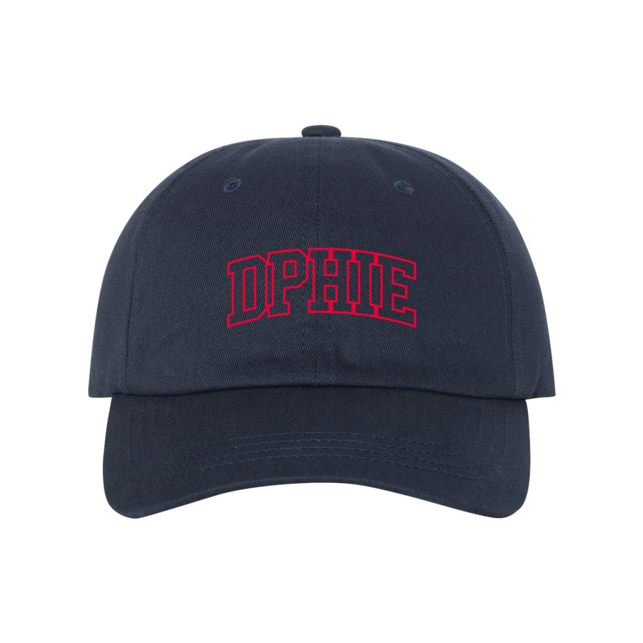 Ali & Ariel Navy Collegiate Dad Hat Delta Phi Epsilon