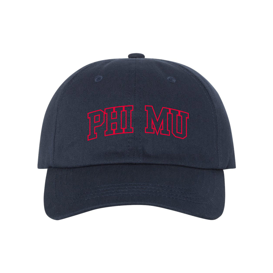 Ali & Ariel Navy Collegiate Dad Hat Phi Mu