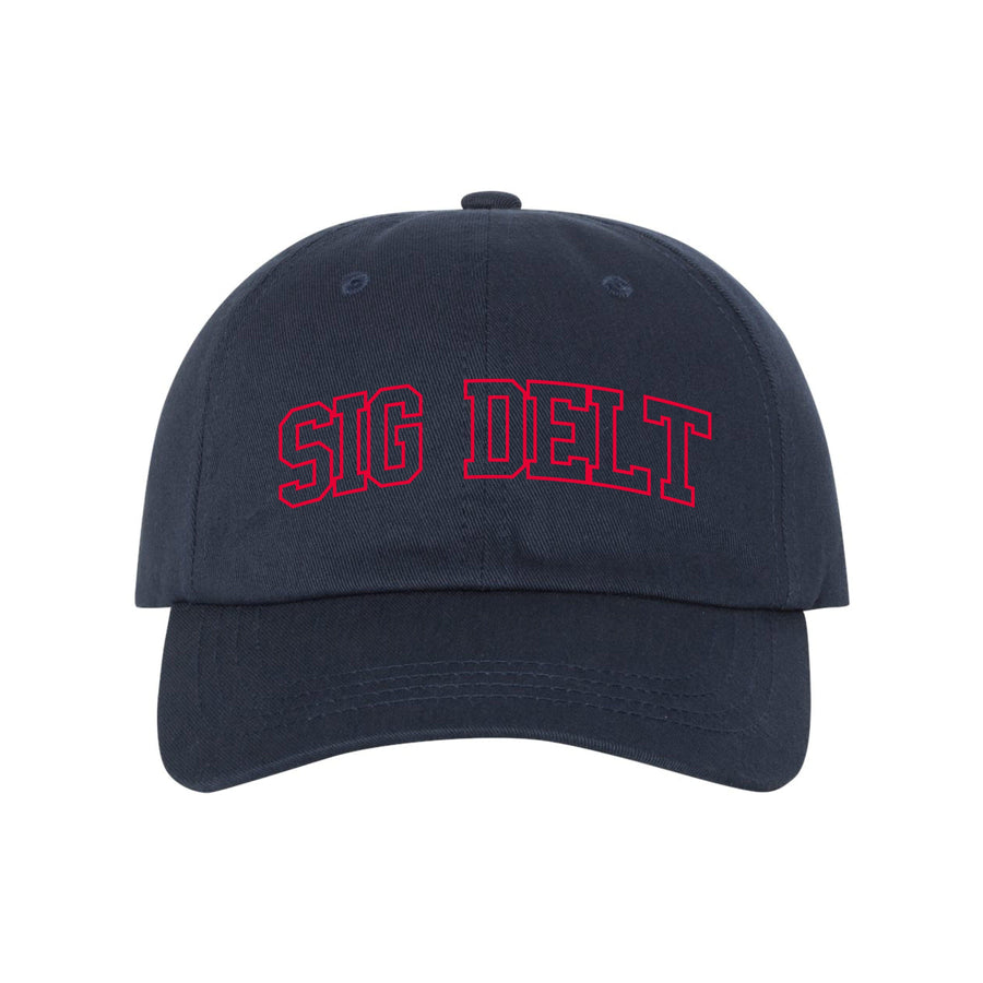 Ali & Ariel Navy Collegiate Dad Hat Sigma Delta Tau