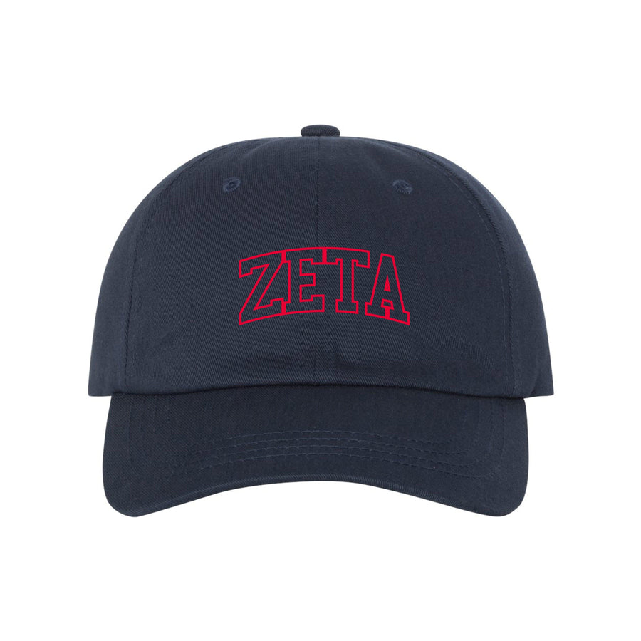 Ali & Ariel Navy Collegiate Dad Hat Zeta Tau Alpha