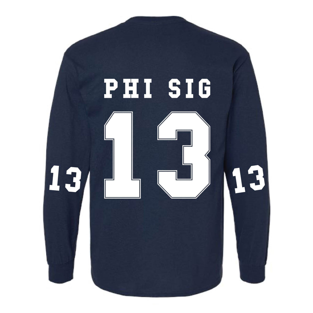 Ali & Ariel Navy Collegiate Long Sleeve Tee
