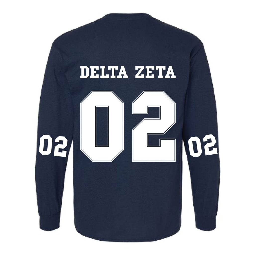 Ali & Ariel Navy Collegiate Long Sleeve Tee