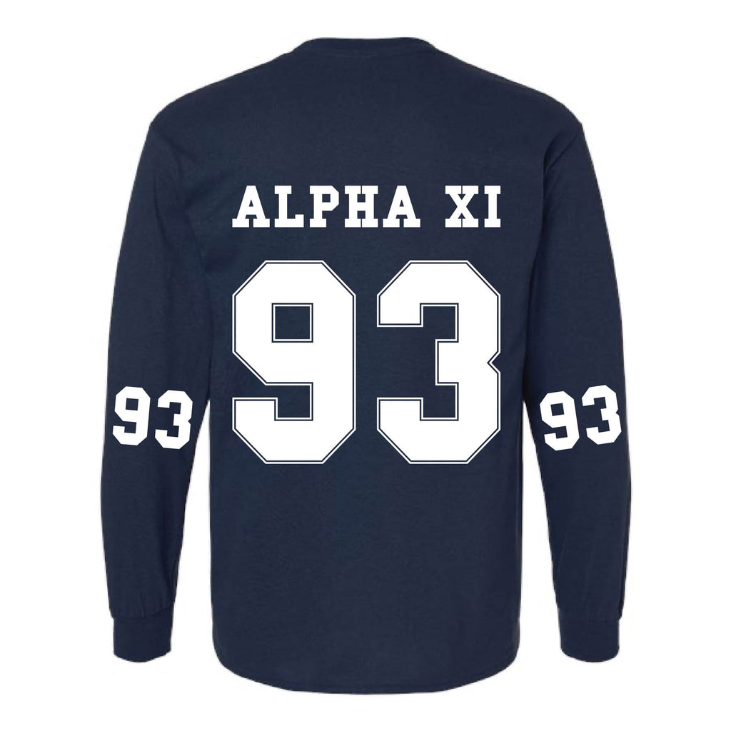 Ali & Ariel Navy Collegiate Long Sleeve Tee
