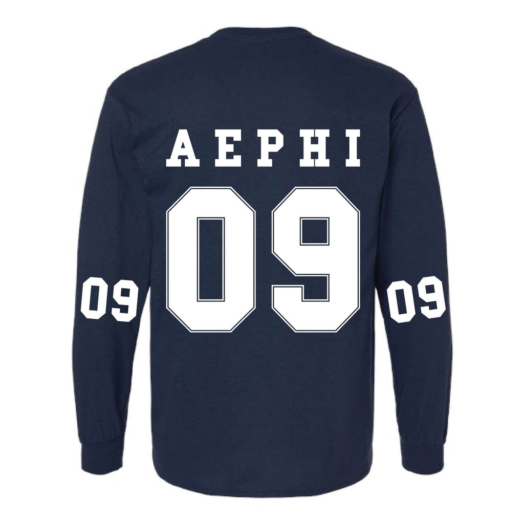 Ali & Ariel Navy Collegiate Long Sleeve Tee