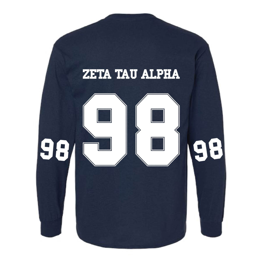 Ali & Ariel Navy Collegiate Long Sleeve Tee