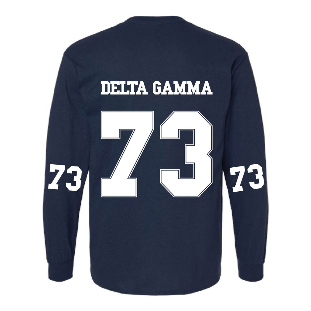 Ali & Ariel Navy Collegiate Long Sleeve Tee