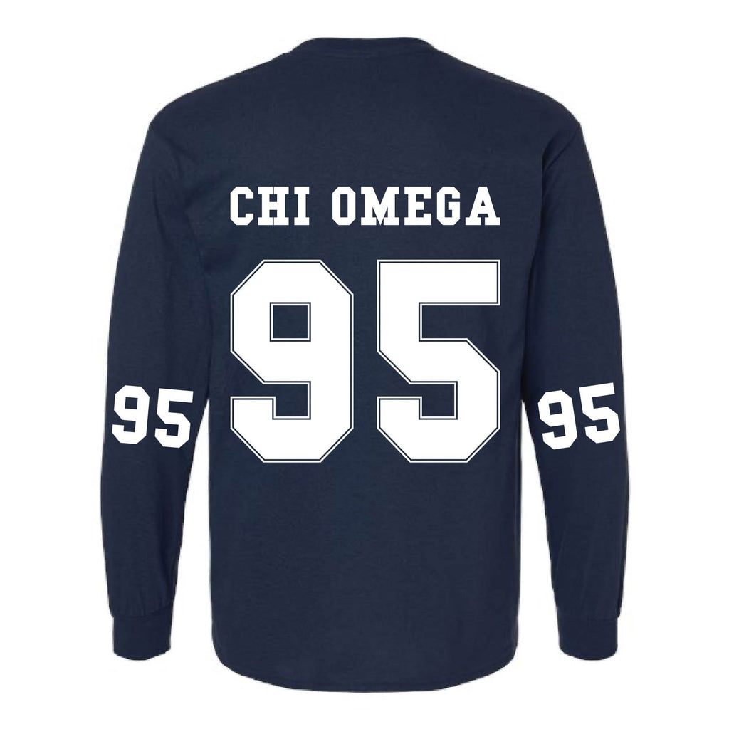 Ali & Ariel Navy Collegiate Long Sleeve Tee