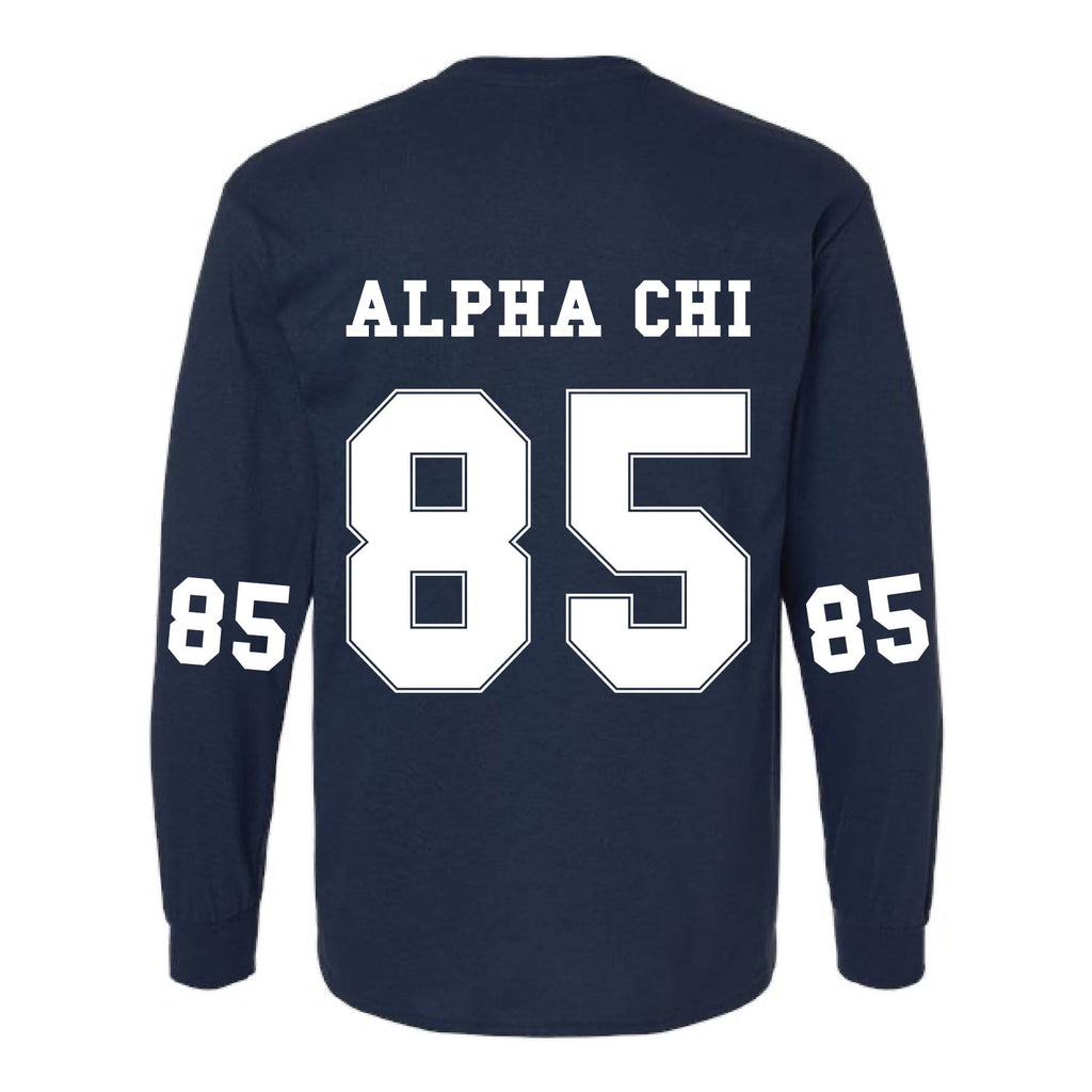 Ali & Ariel Navy Collegiate Long Sleeve Tee